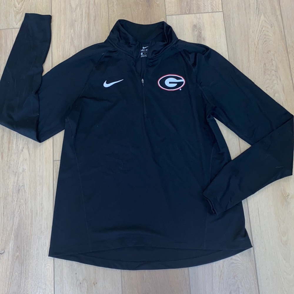 UGA Nike Bulldog Dri Fit Performance Jacket in Black